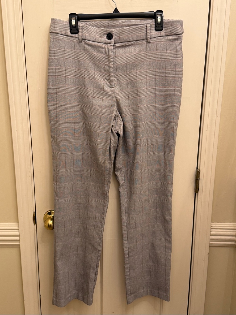 Rafaella Gray Plaid Straight Leg Dress Pants Women’s Size 14